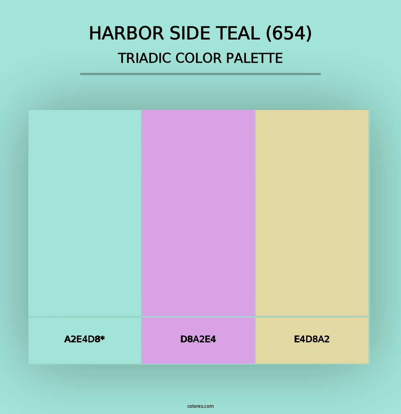 Harbor Side Teal (654) - Triadic Color Palette