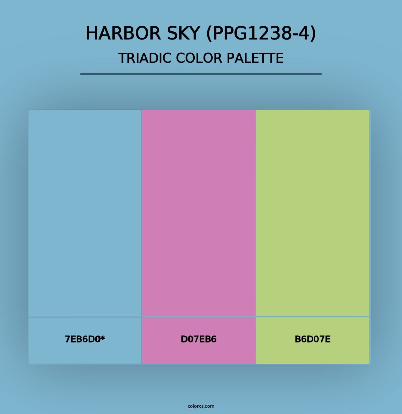 Harbor Sky (PPG1238-4) - Triadic Color Palette