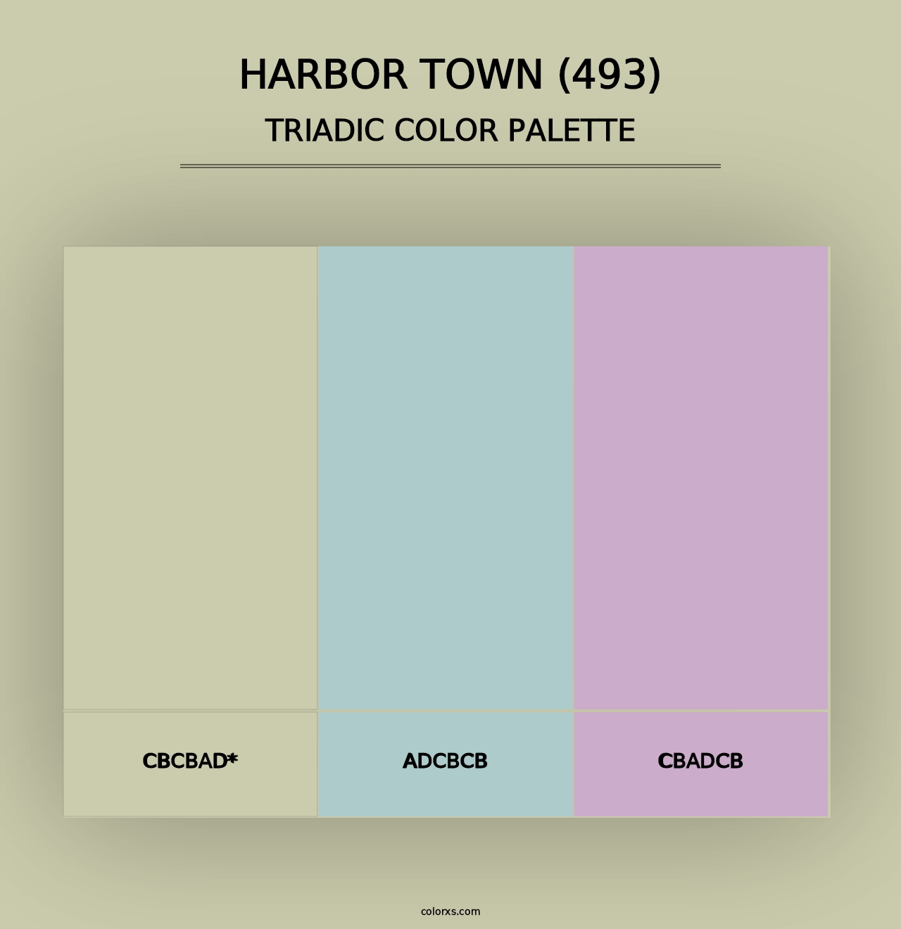 Harbor Town (493) - Triadic Color Palette