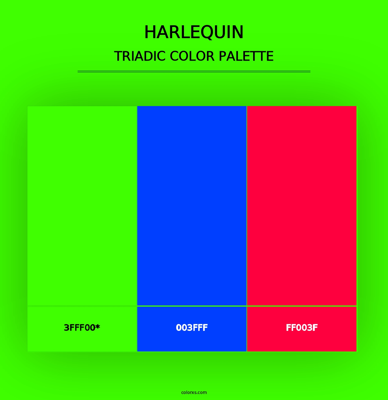 Harlequin - Triadic Color Palette