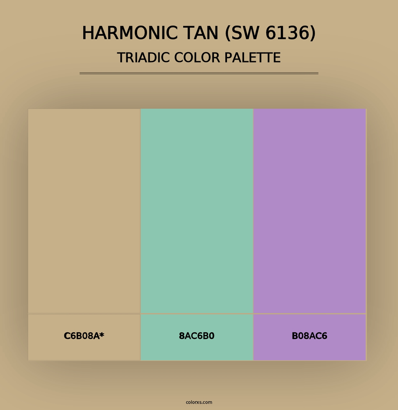 Harmonic Tan (SW 6136) - Triadic Color Palette