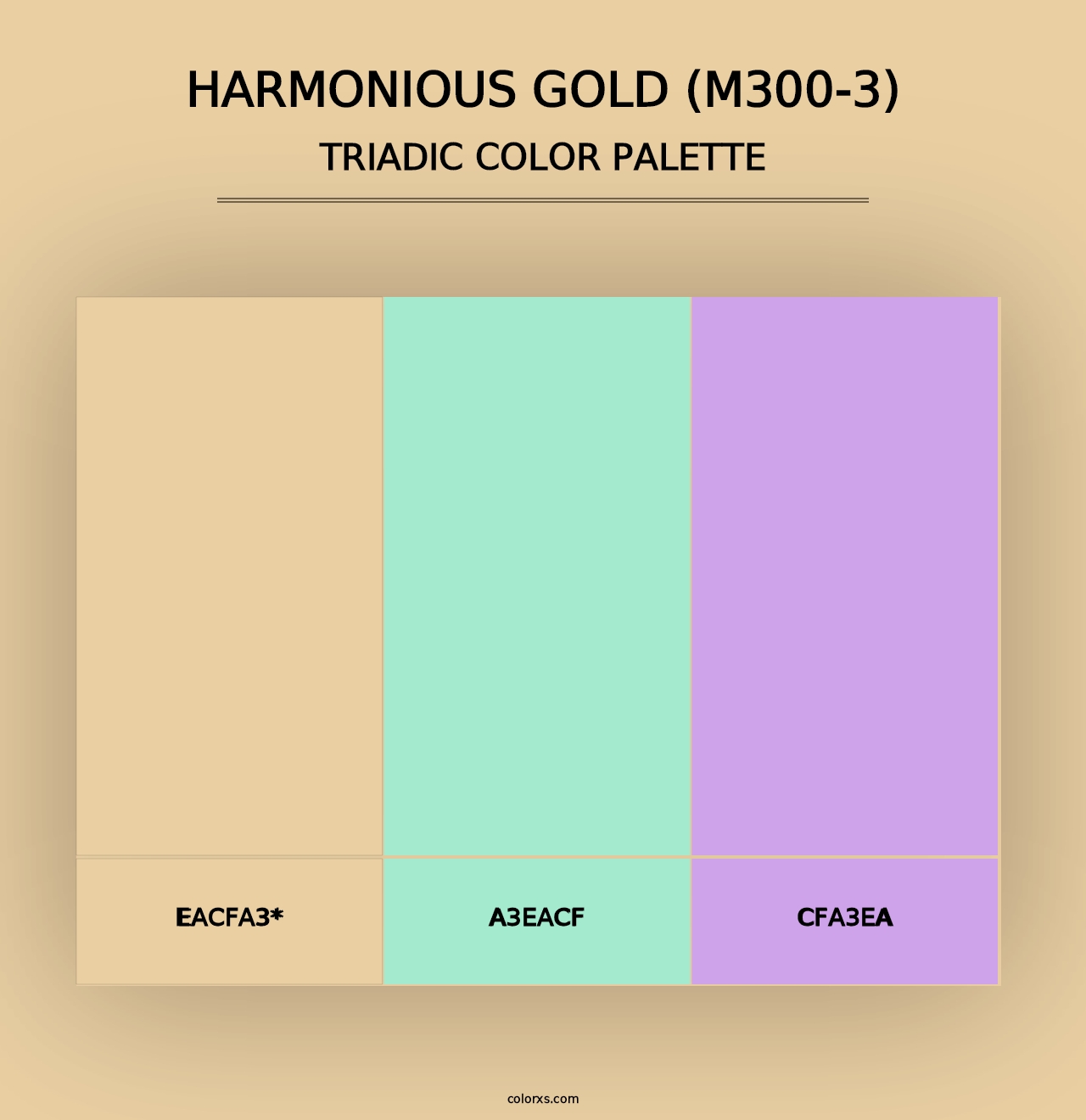 Harmonious Gold (M300-3) - Triadic Color Palette