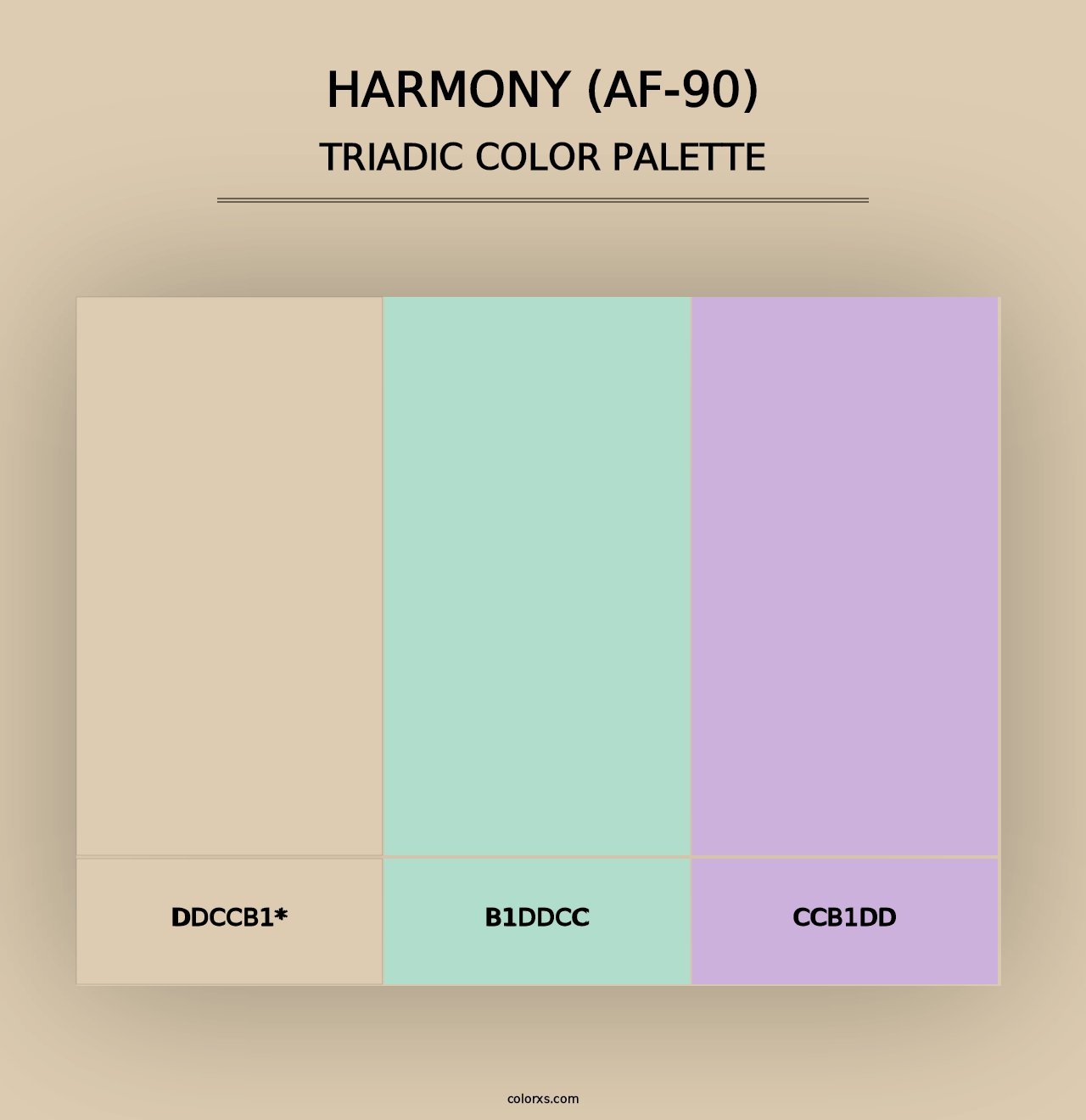 Harmony (AF-90) - Triadic Color Palette