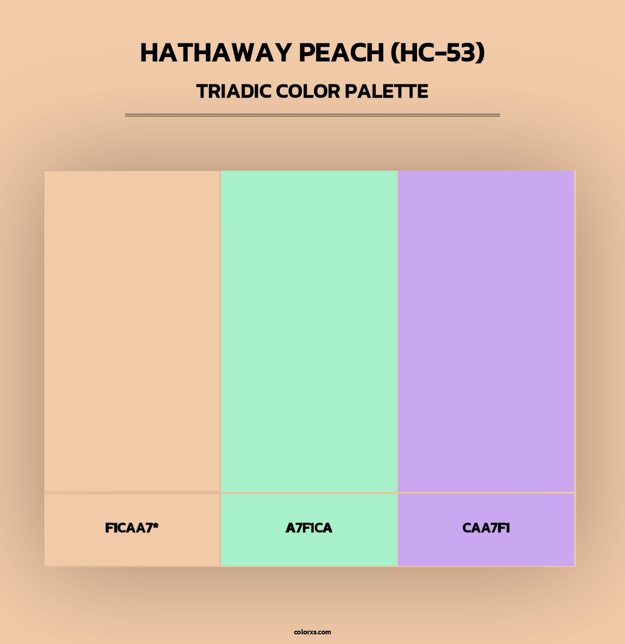 Hathaway Peach (HC-53) - Triadic Color Palette