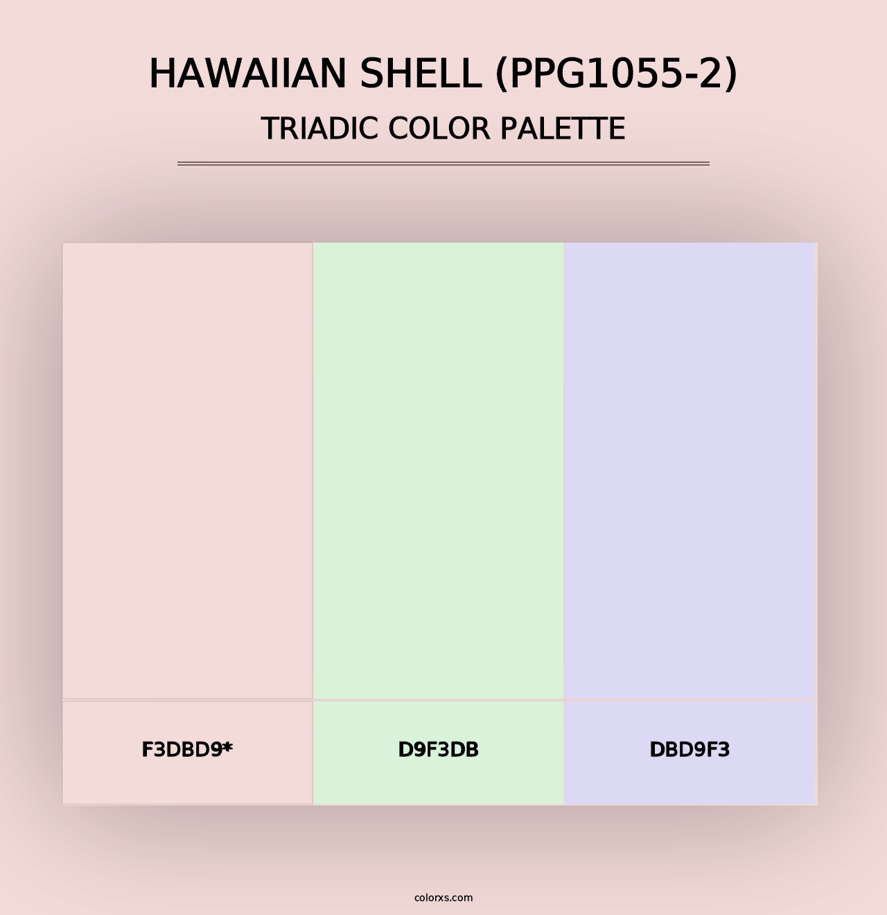 Hawaiian Shell (PPG1055-2) - Triadic Color Palette