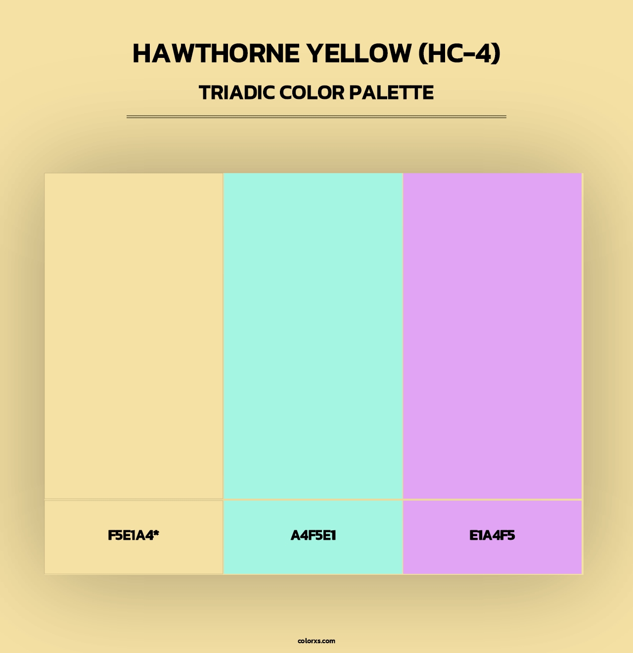 Hawthorne Yellow (HC-4) - Triadic Color Palette