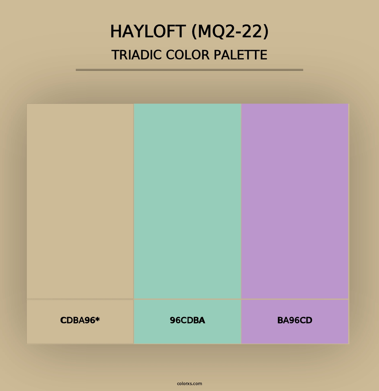 Hayloft (MQ2-22) - Triadic Color Palette