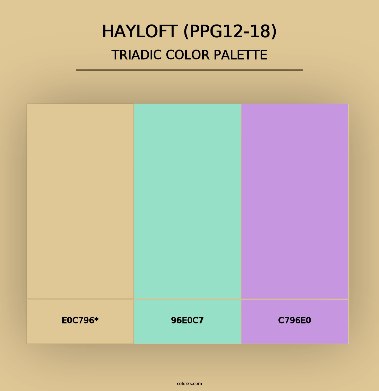 Hayloft (PPG12-18) - Triadic Color Palette