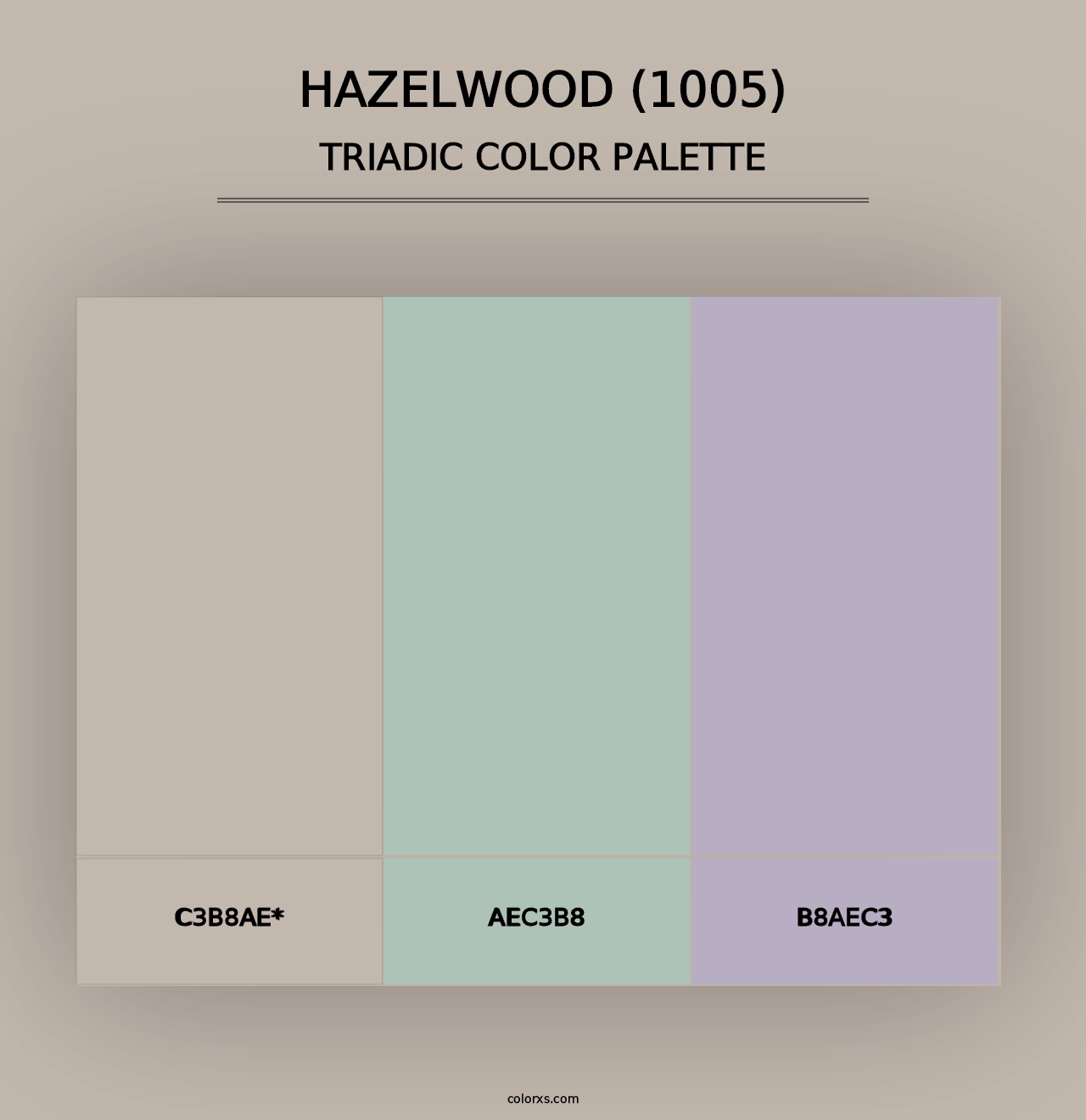 Hazelwood (1005) - Triadic Color Palette