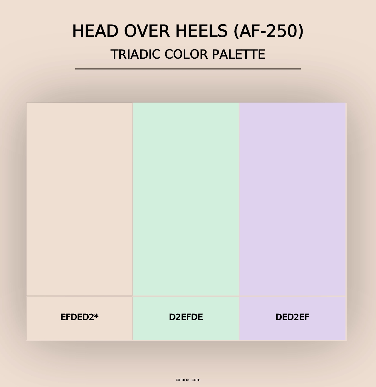 Head Over Heels (AF-250) - Triadic Color Palette