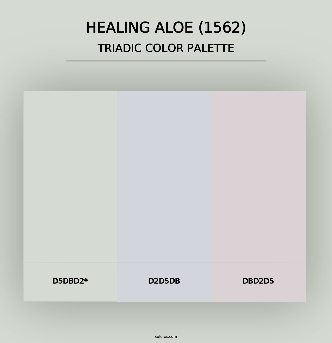 Healing Aloe (1562) - Triadic Color Palette