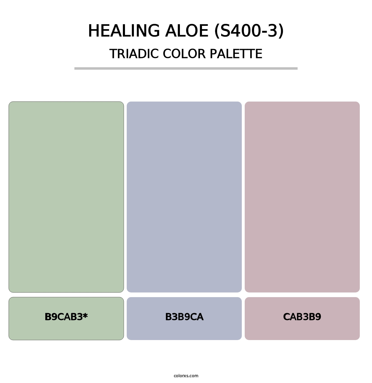 Healing Aloe (S400-3) - Triadic Color Palette