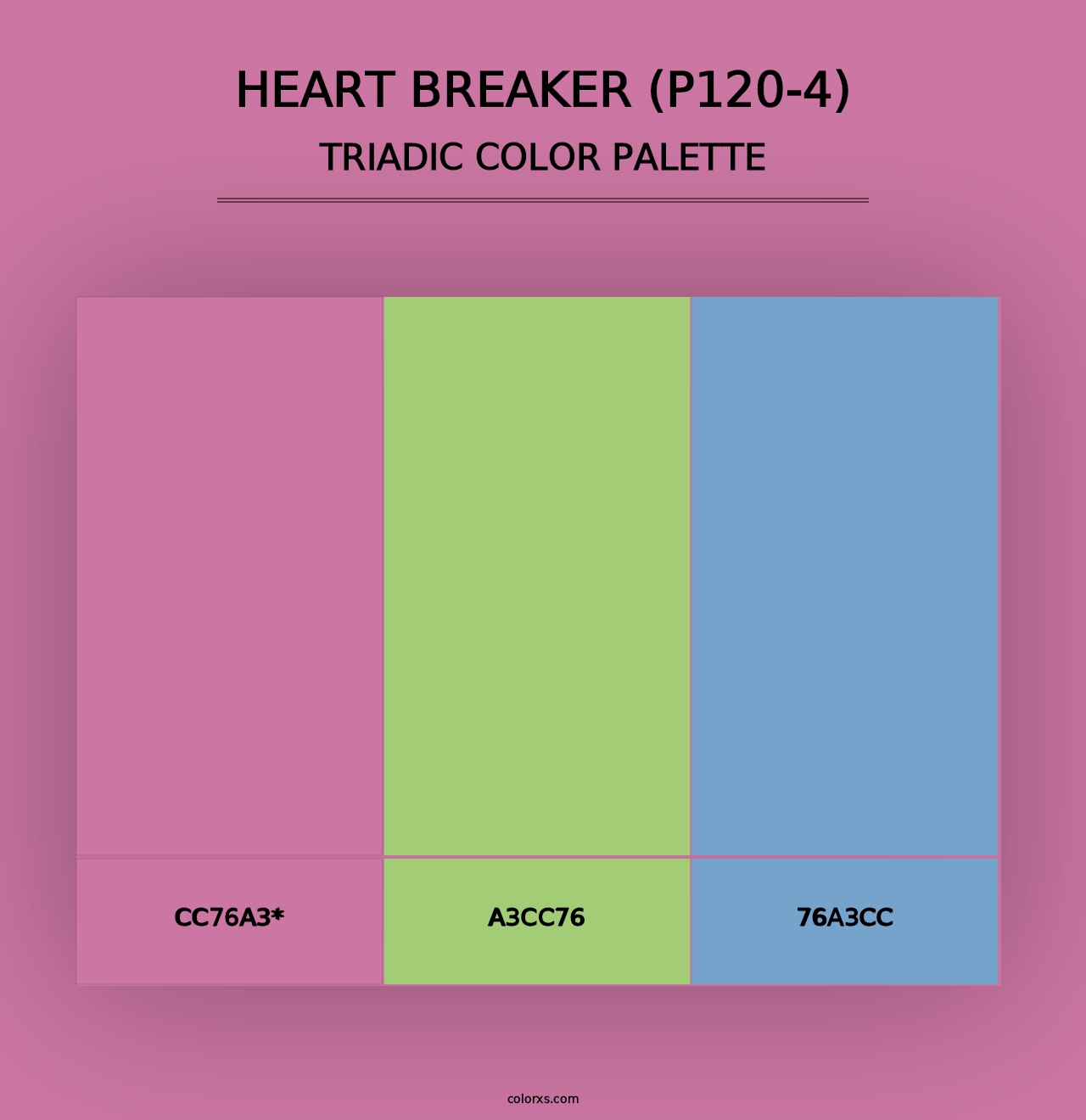 Heart Breaker (P120-4) - Triadic Color Palette