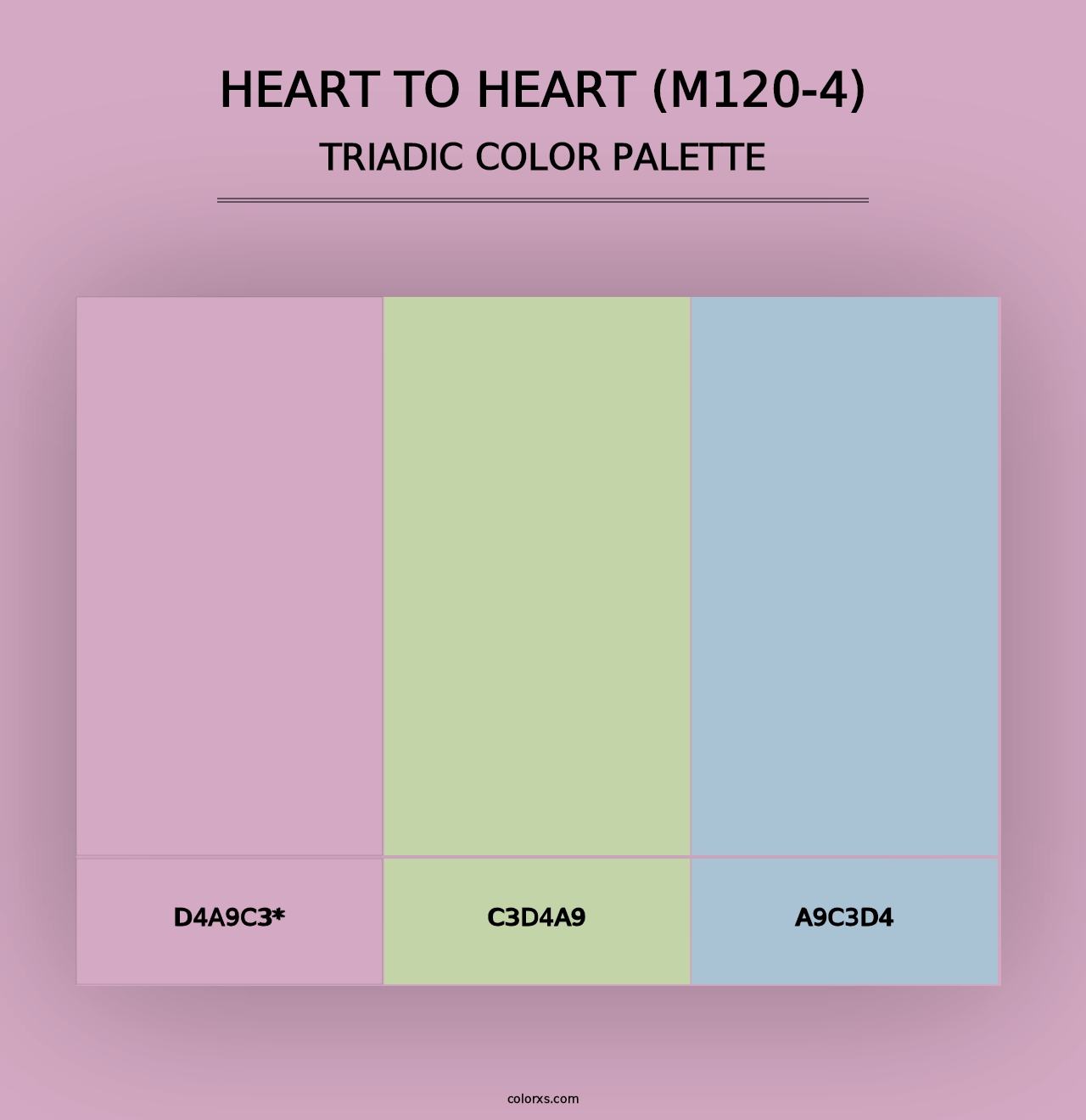 Heart To Heart (M120-4) - Triadic Color Palette