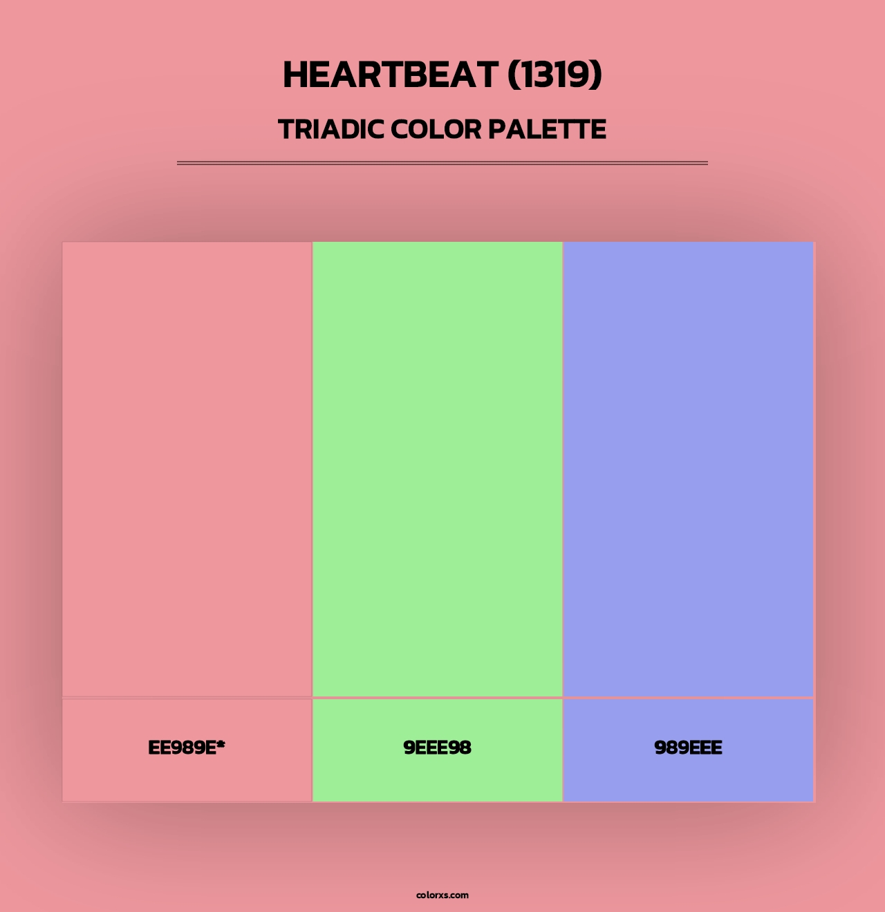 Heartbeat (1319) - Triadic Color Palette