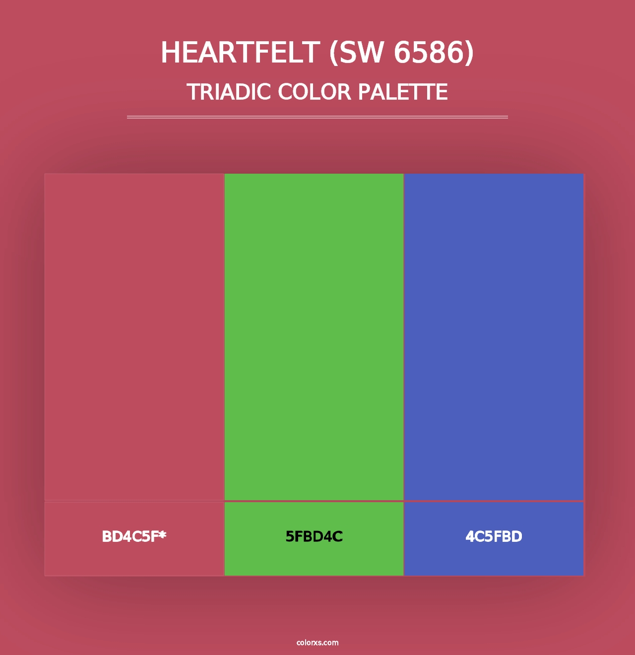 Heartfelt (SW 6586) - Triadic Color Palette