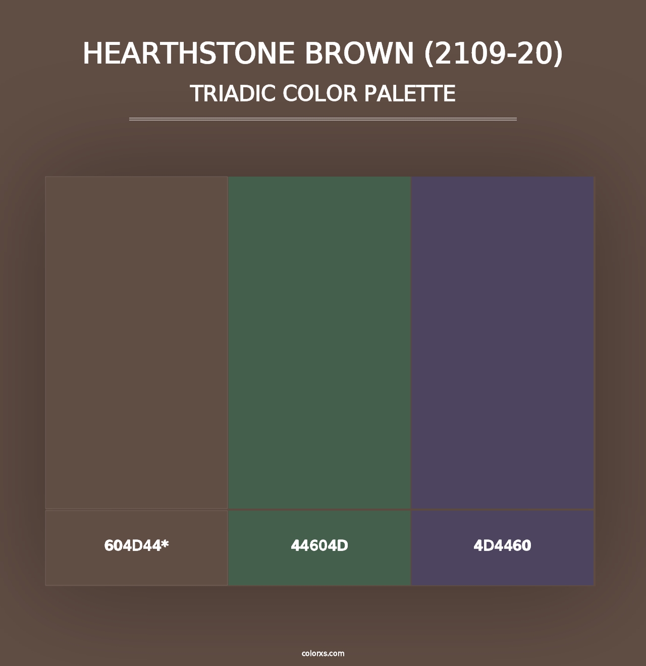 Hearthstone Brown (2109-20) - Triadic Color Palette