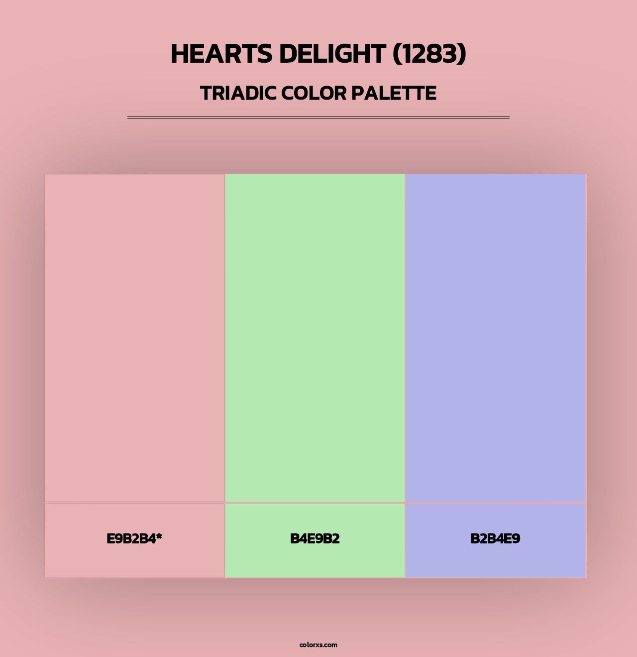 Hearts Delight (1283) - Triadic Color Palette