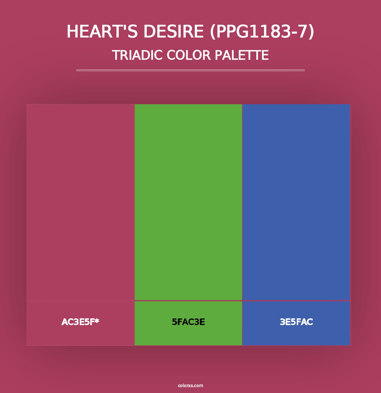 Heart's Desire (PPG1183-7) - Triadic Color Palette