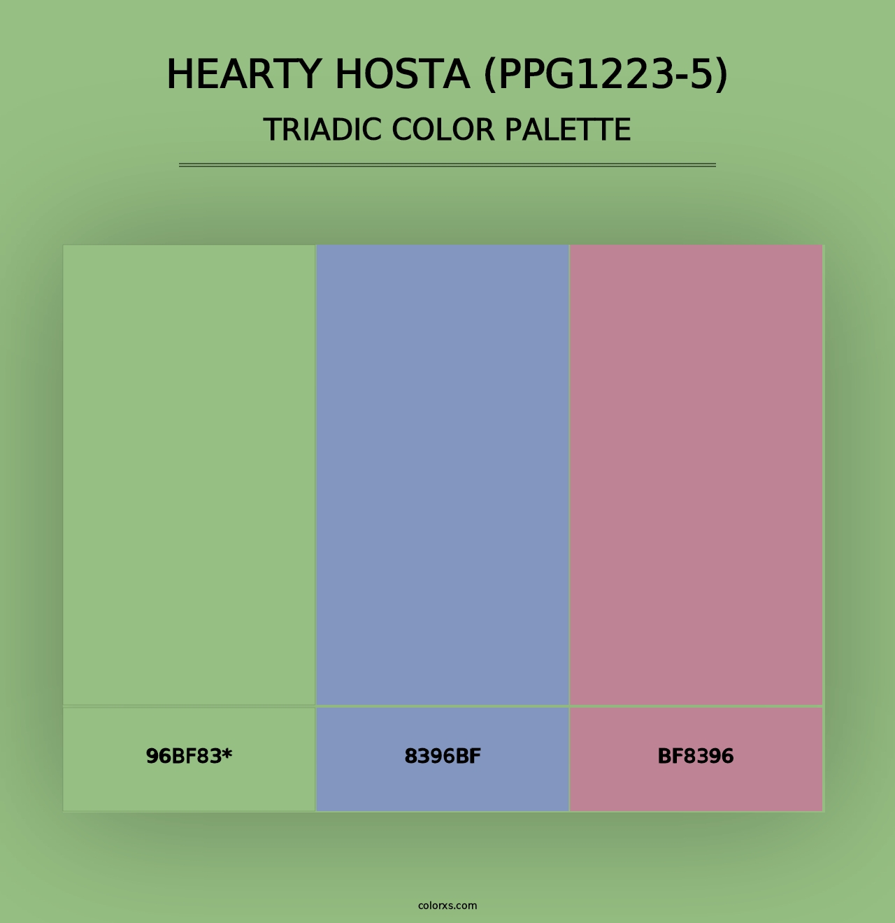 Hearty Hosta (PPG1223-5) - Triadic Color Palette