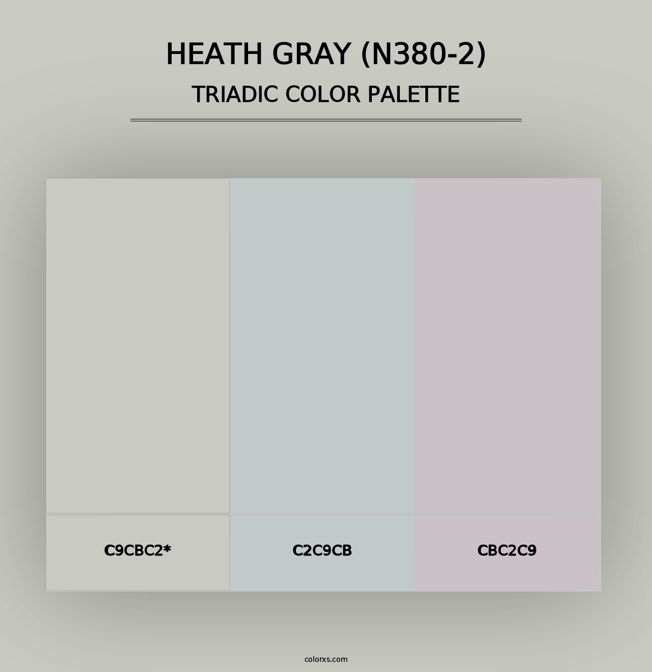 Heath Gray (N380-2) - Triadic Color Palette