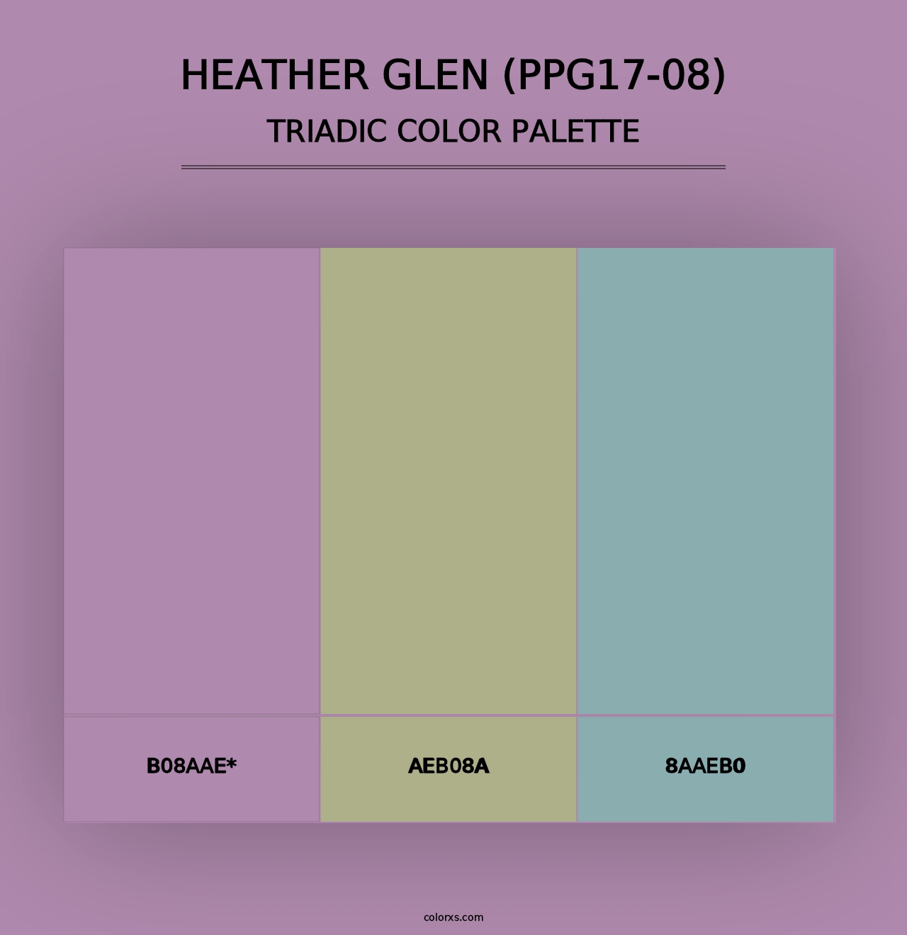 Heather Glen (PPG17-08) - Triadic Color Palette