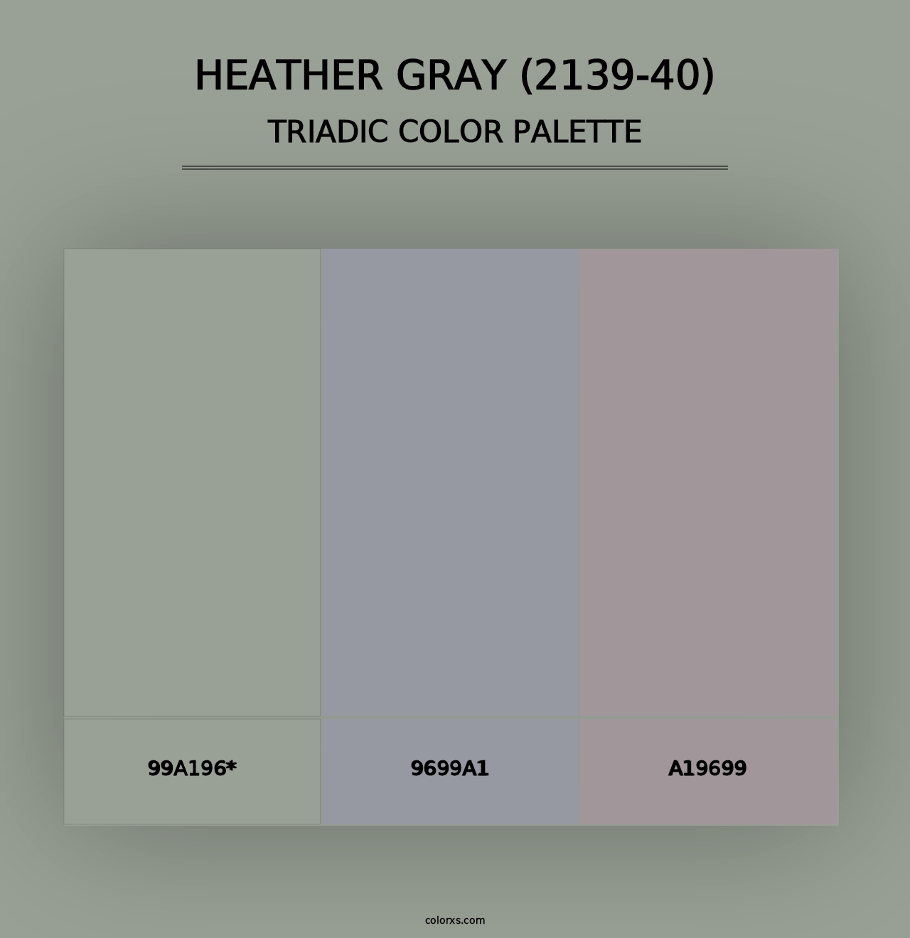 Heather Gray (2139-40) - Triadic Color Palette