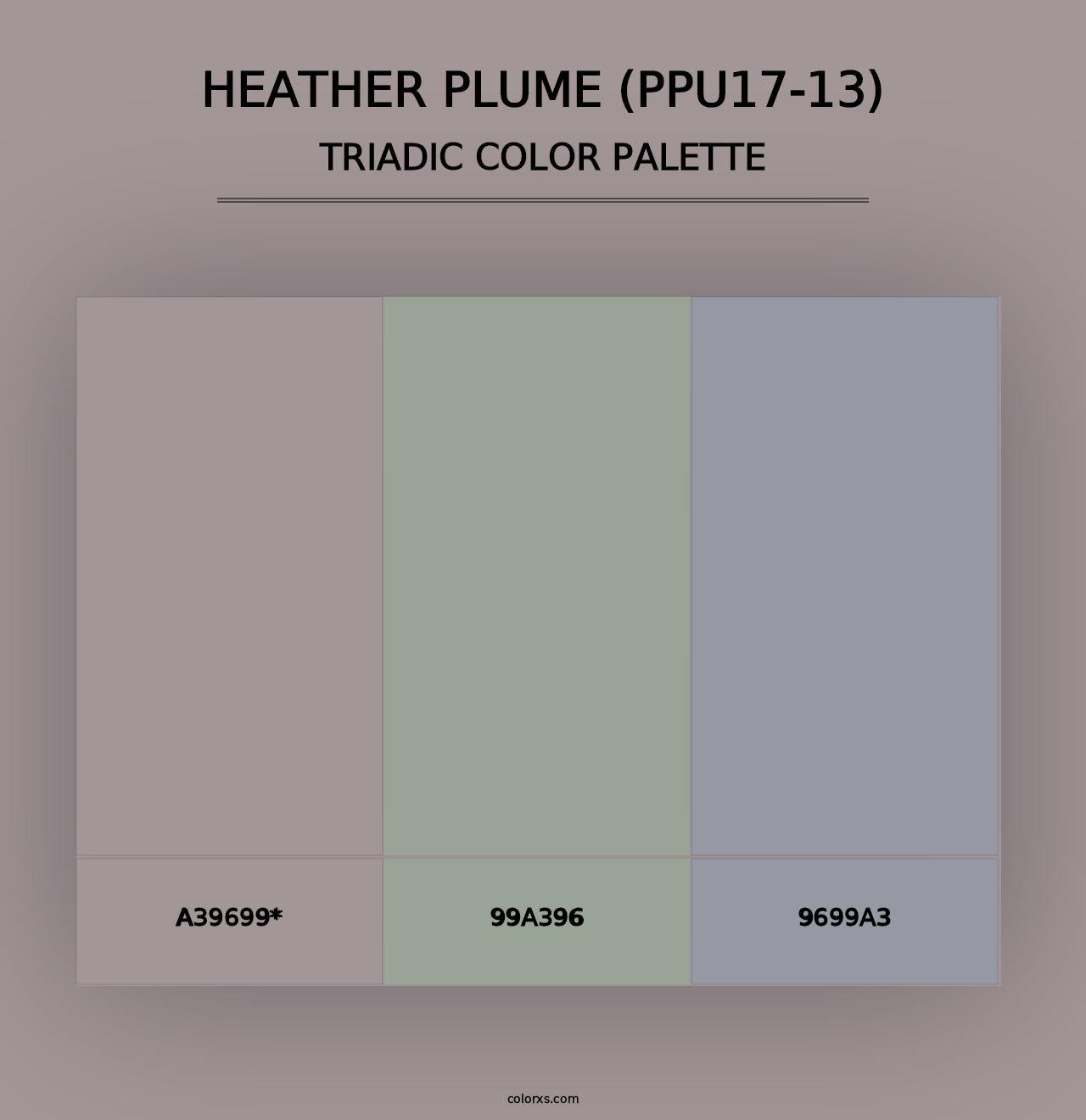 Heather Plume (PPU17-13) - Triadic Color Palette