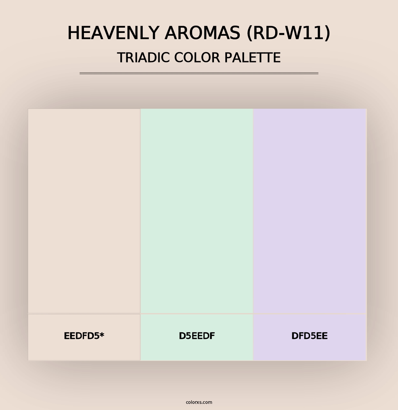 Heavenly Aromas (RD-W11) - Triadic Color Palette