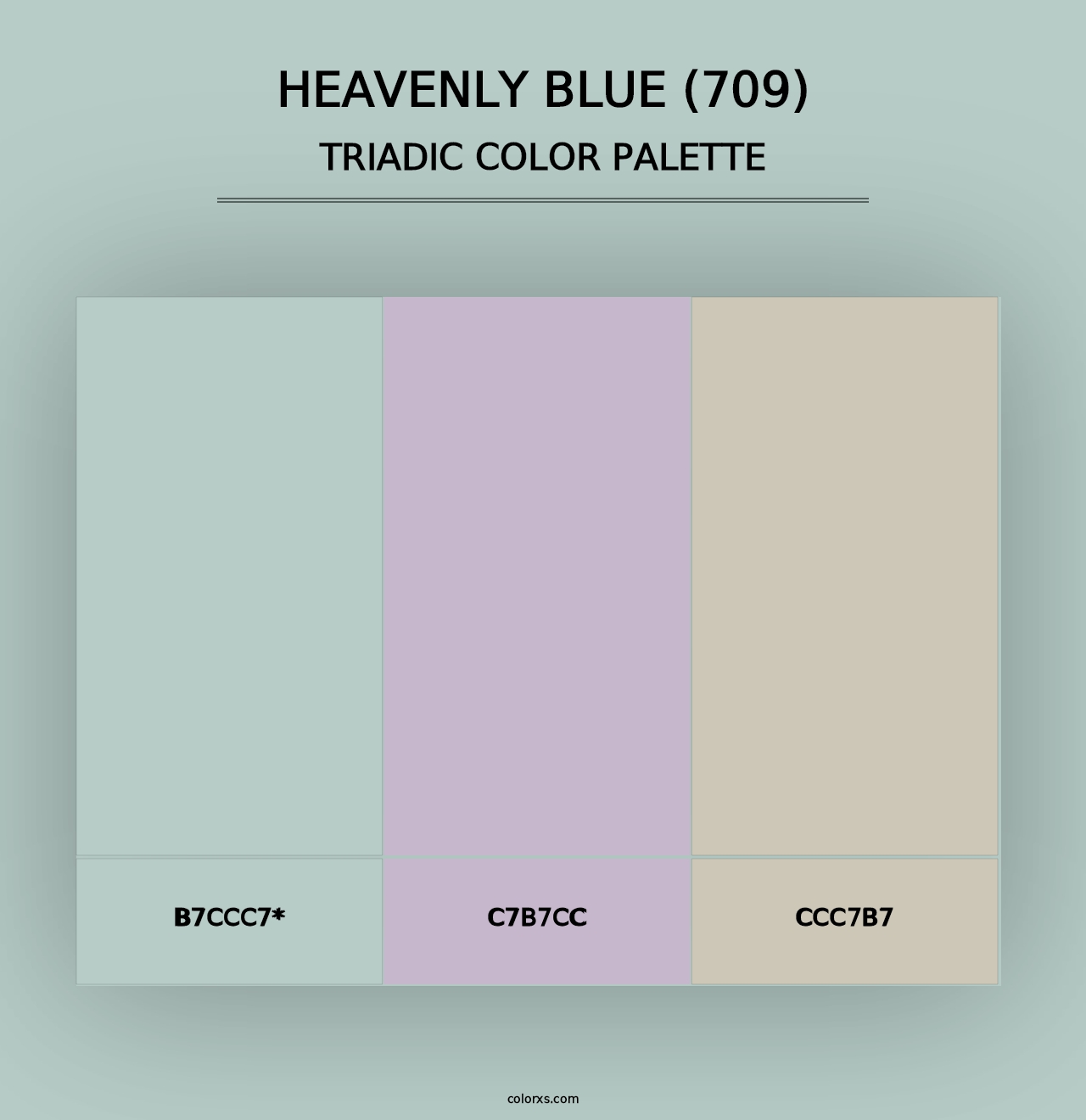 Heavenly Blue (709) - Triadic Color Palette