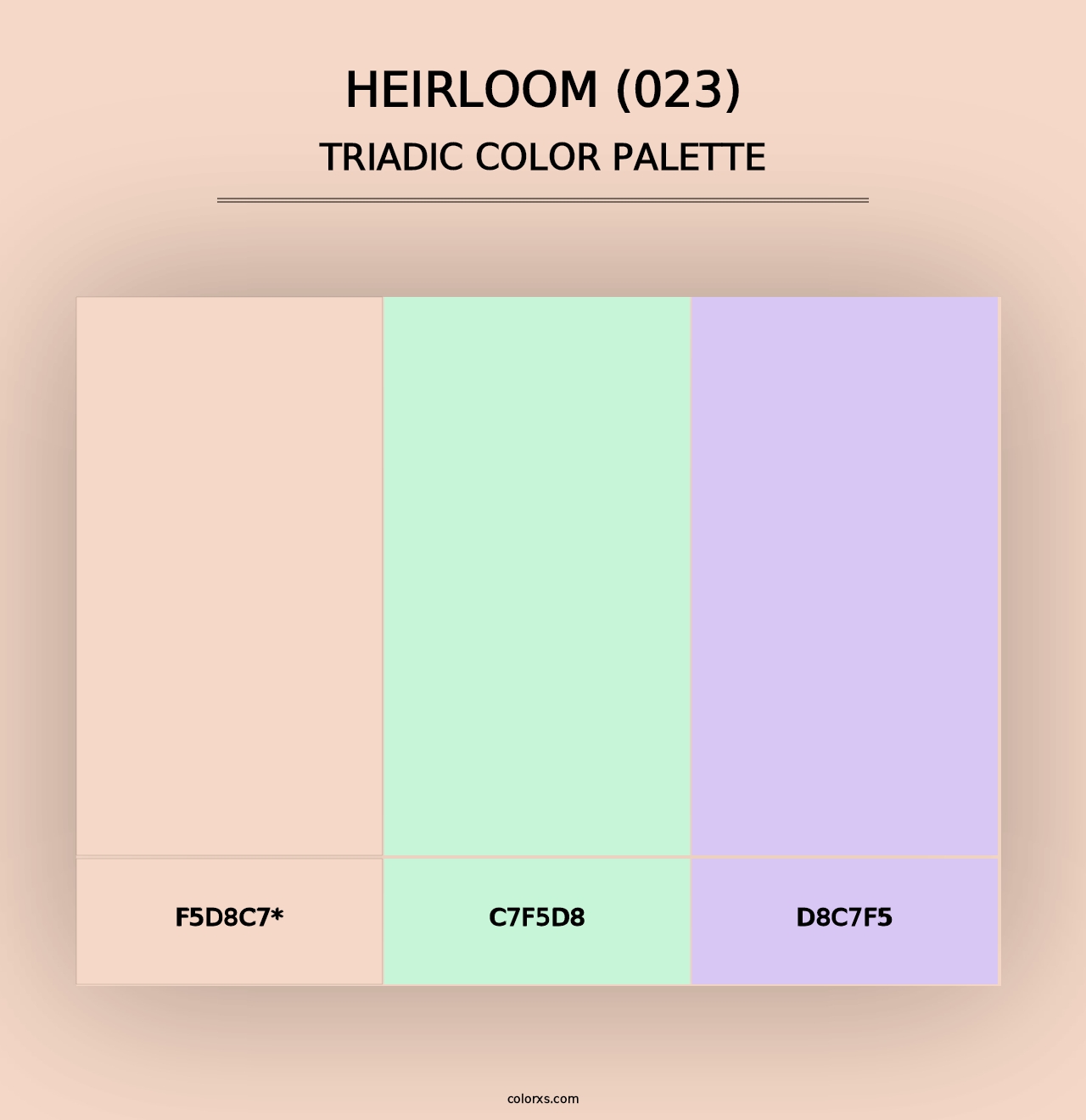 Heirloom (023) - Triadic Color Palette