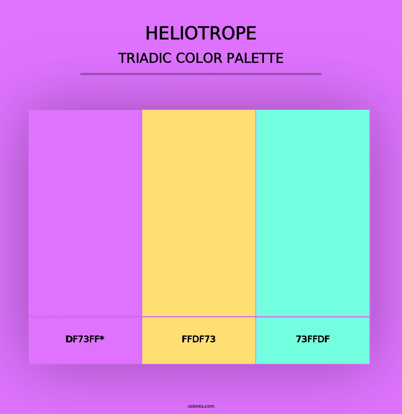 Heliotrope - Triadic Color Palette