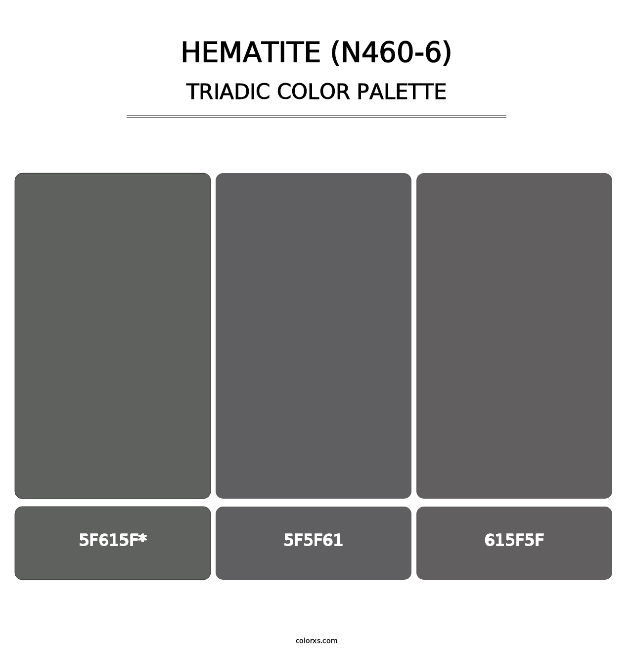 Hematite (N460-6) - Triadic Color Palette