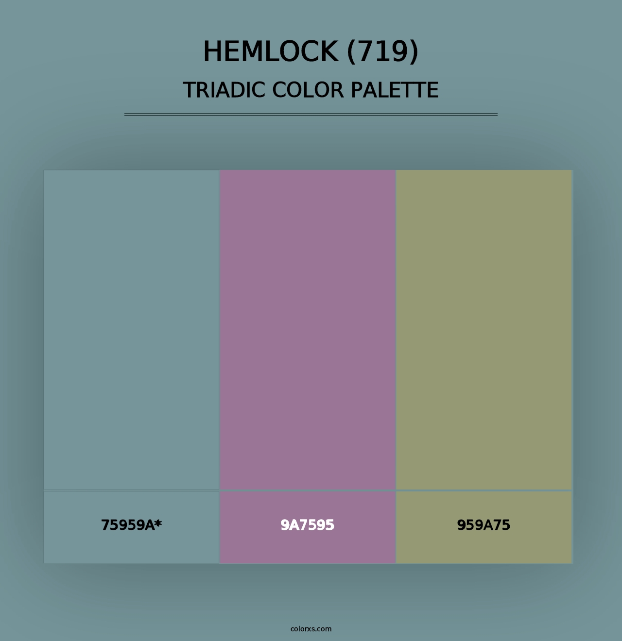 Hemlock (719) - Triadic Color Palette