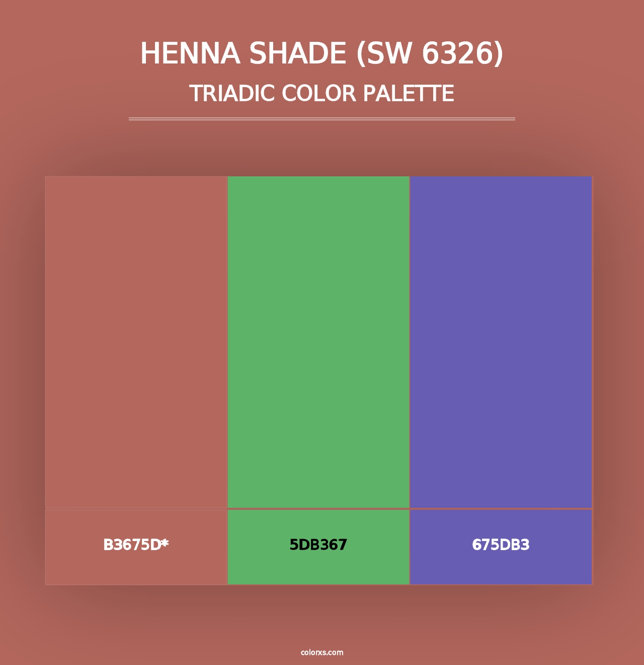 Henna Shade (SW 6326) - Triadic Color Palette