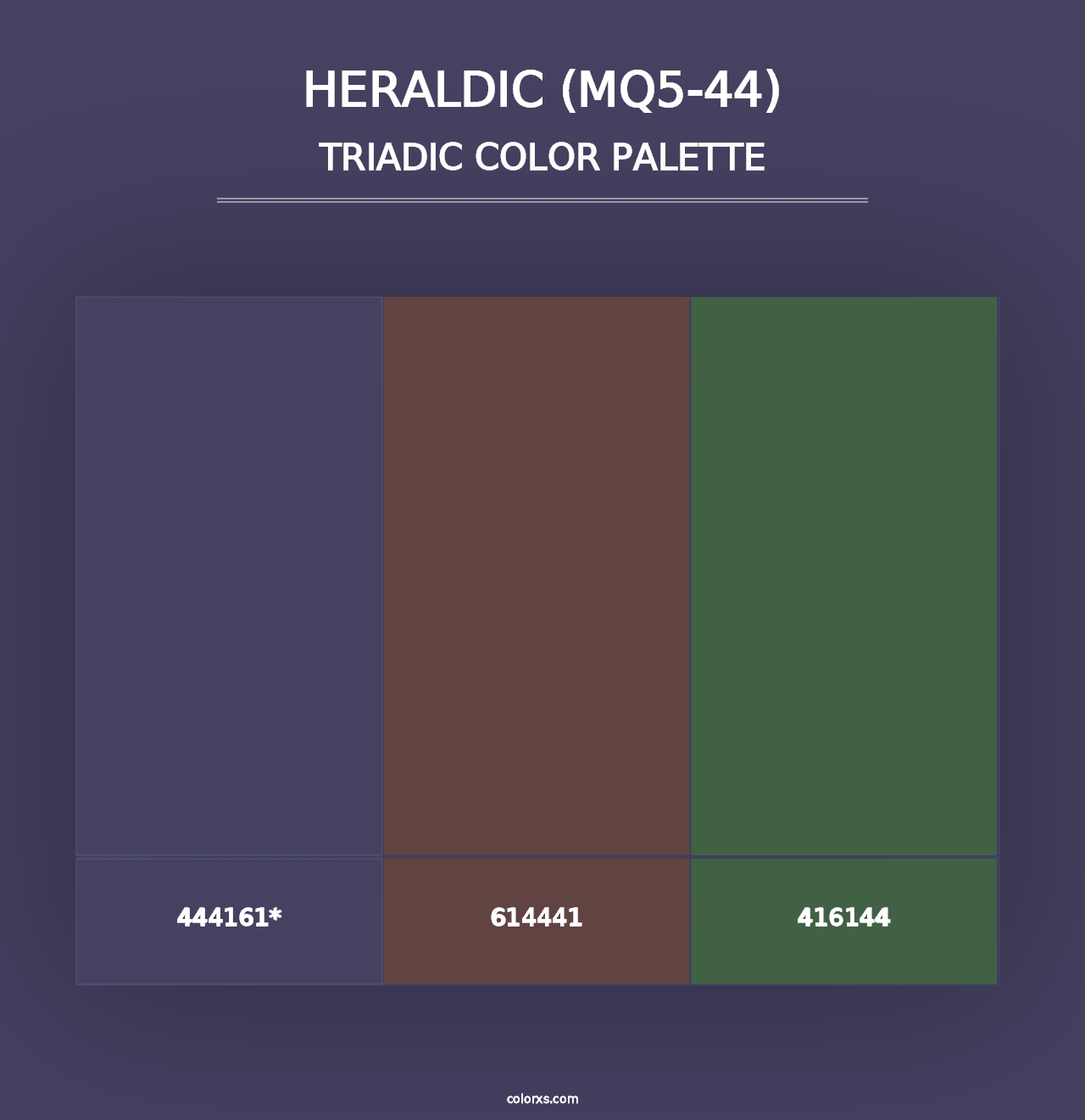 Heraldic (MQ5-44) - Triadic Color Palette