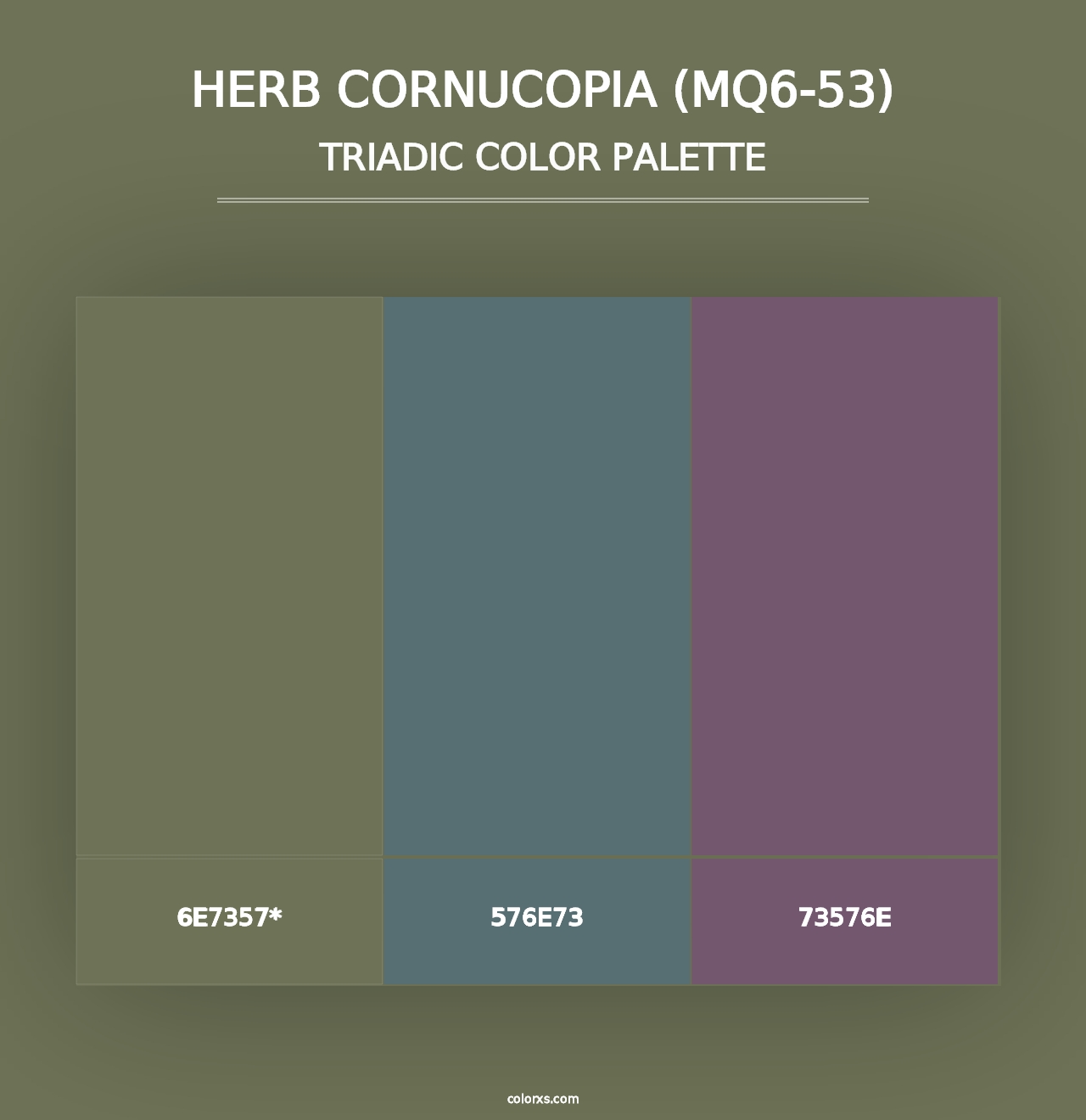 Herb Cornucopia (MQ6-53) - Triadic Color Palette