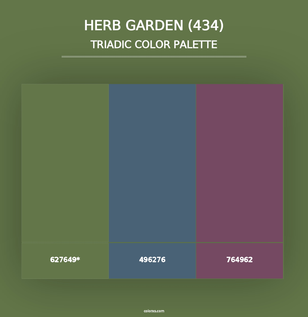 Herb Garden (434) - Triadic Color Palette