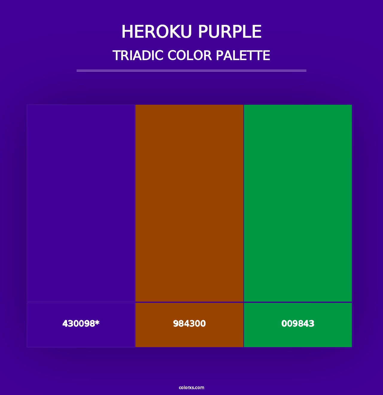 Heroku Purple - Triadic Color Palette