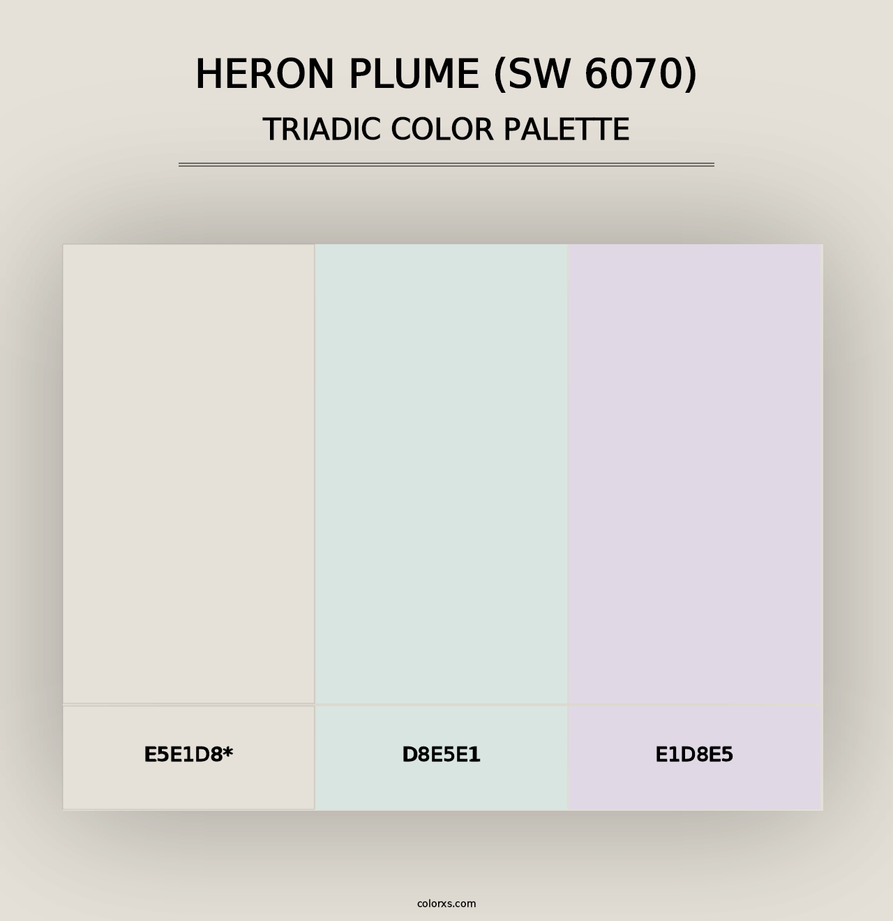 Heron Plume (SW 6070) - Triadic Color Palette