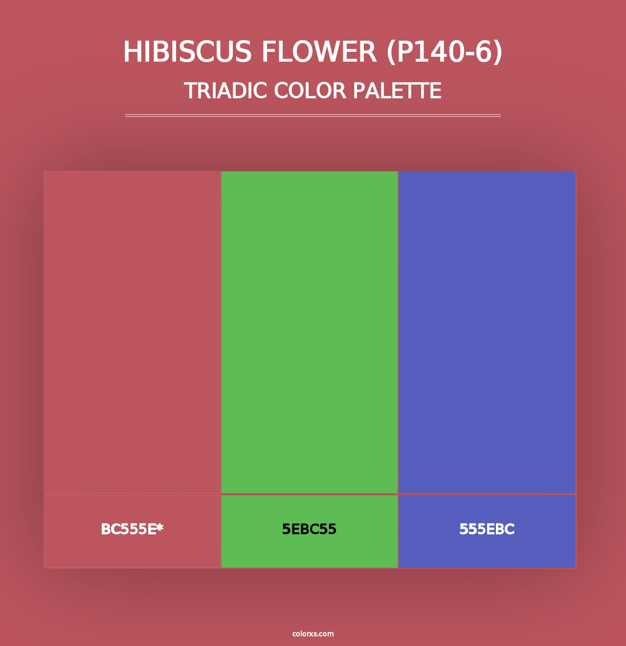 Hibiscus Flower (P140-6) - Triadic Color Palette