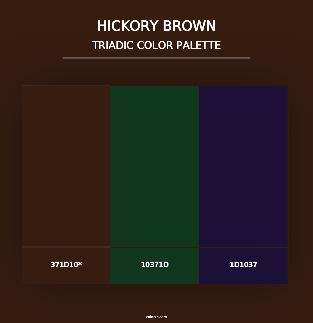 Hickory Brown - Triadic Color Palette