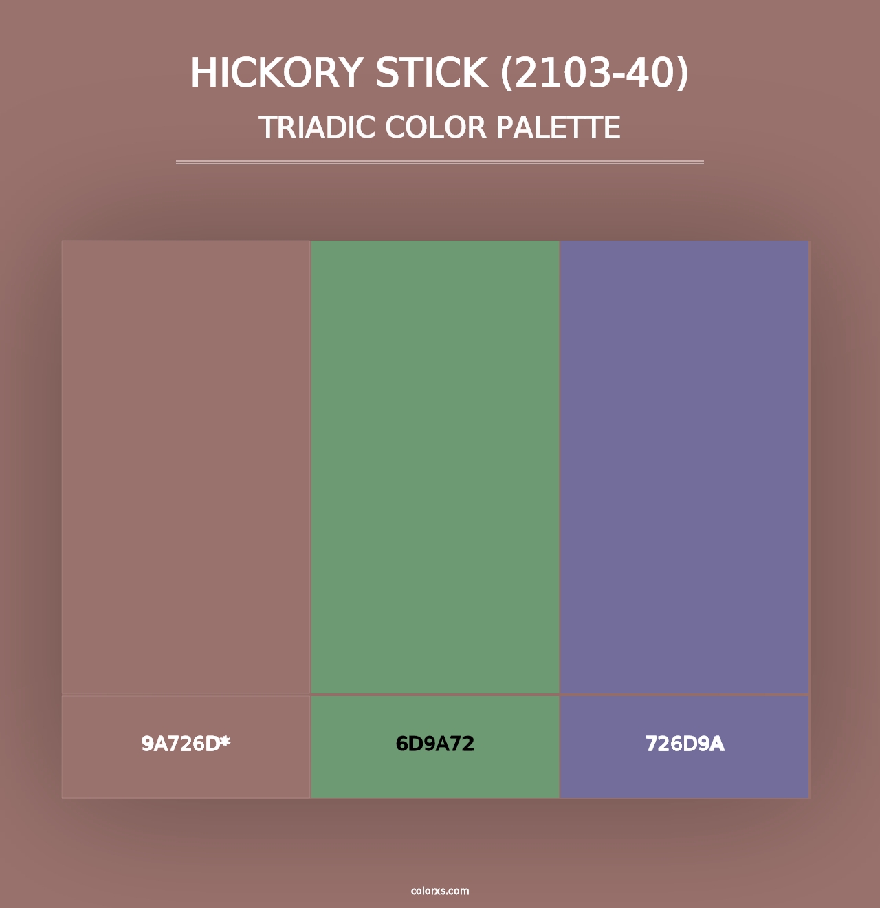 Hickory Stick (2103-40) - Triadic Color Palette