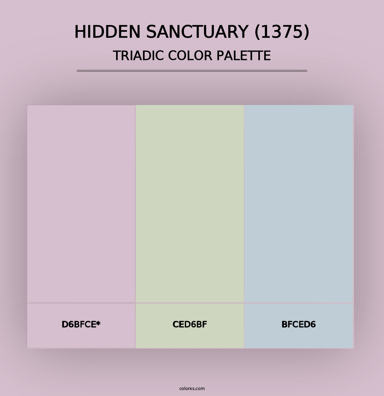 Hidden Sanctuary (1375) - Triadic Color Palette