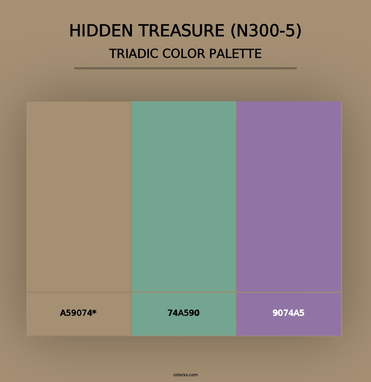 Hidden Treasure (N300-5) - Triadic Color Palette