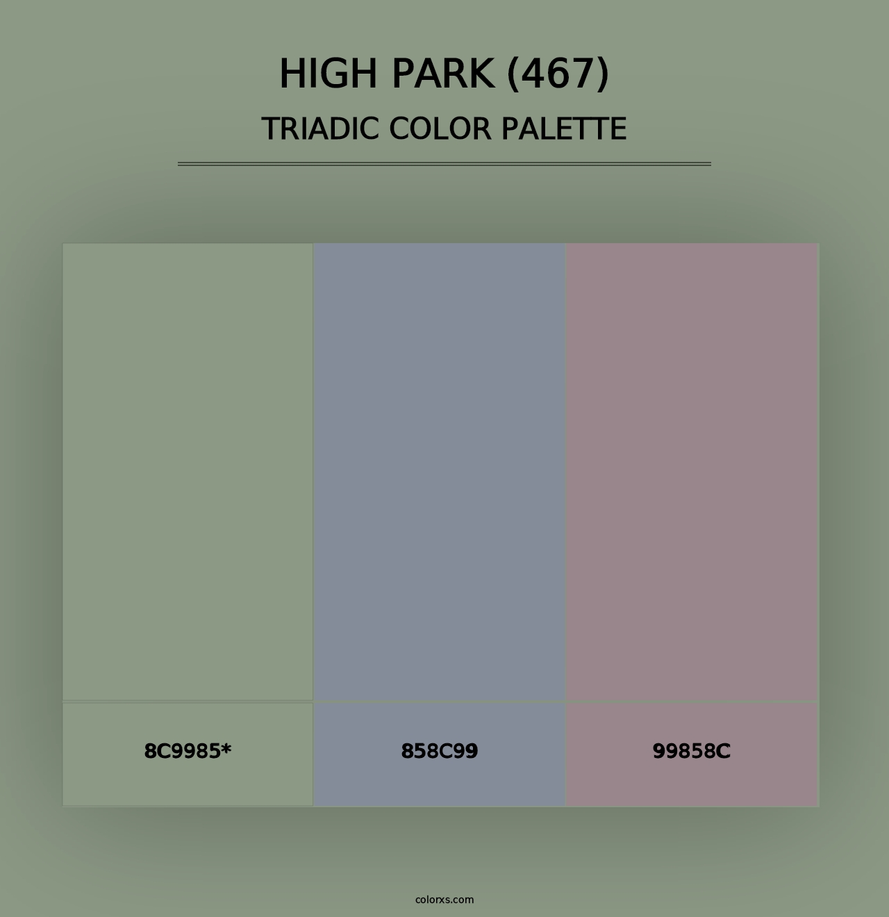 High Park (467) - Triadic Color Palette