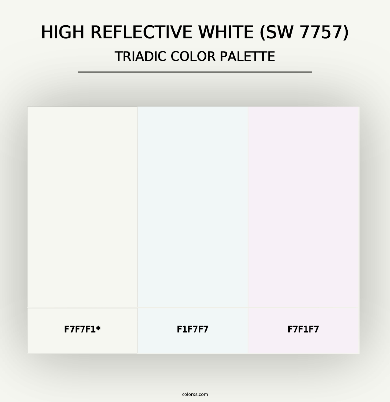 High Reflective White (SW 7757) - Triadic Color Palette