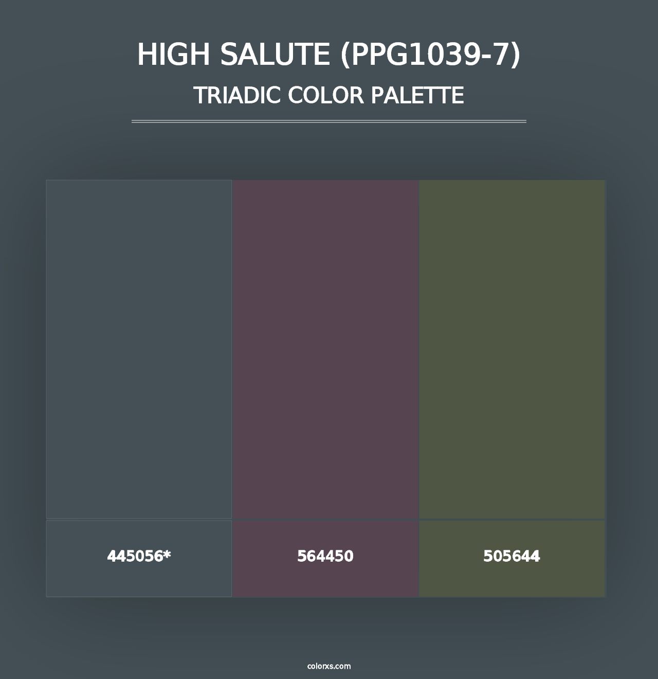 High Salute (PPG1039-7) - Triadic Color Palette