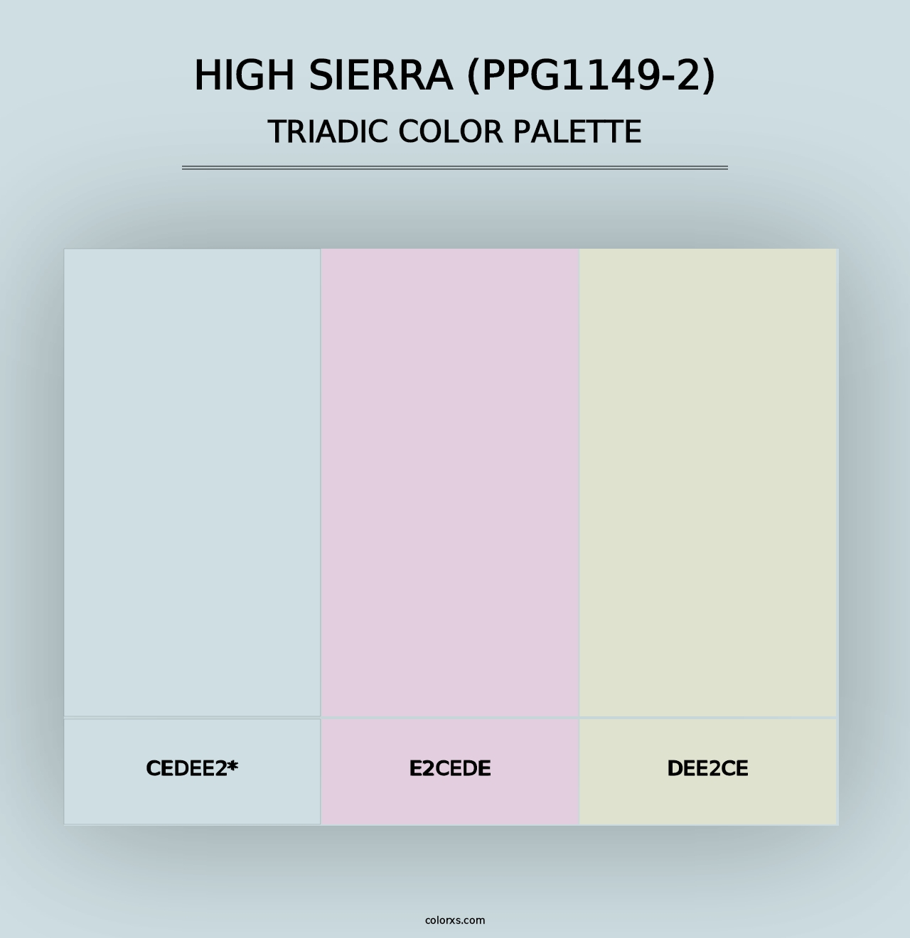 High Sierra (PPG1149-2) - Triadic Color Palette