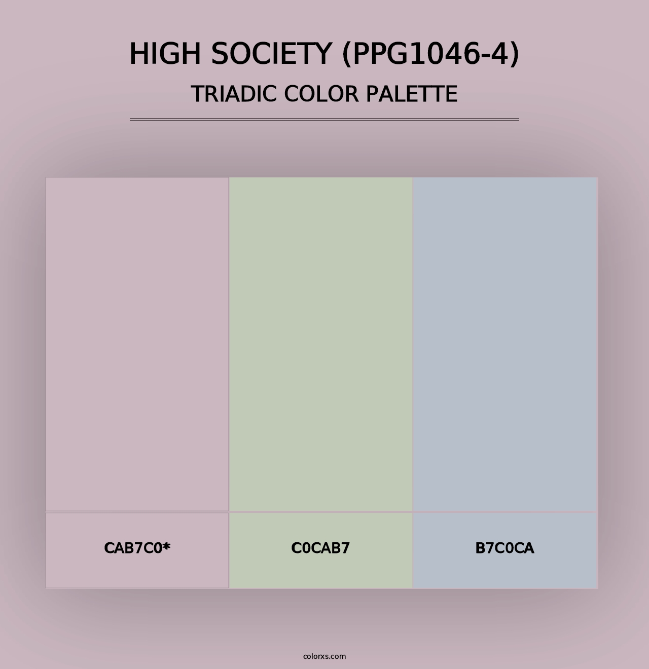 High Society (PPG1046-4) - Triadic Color Palette